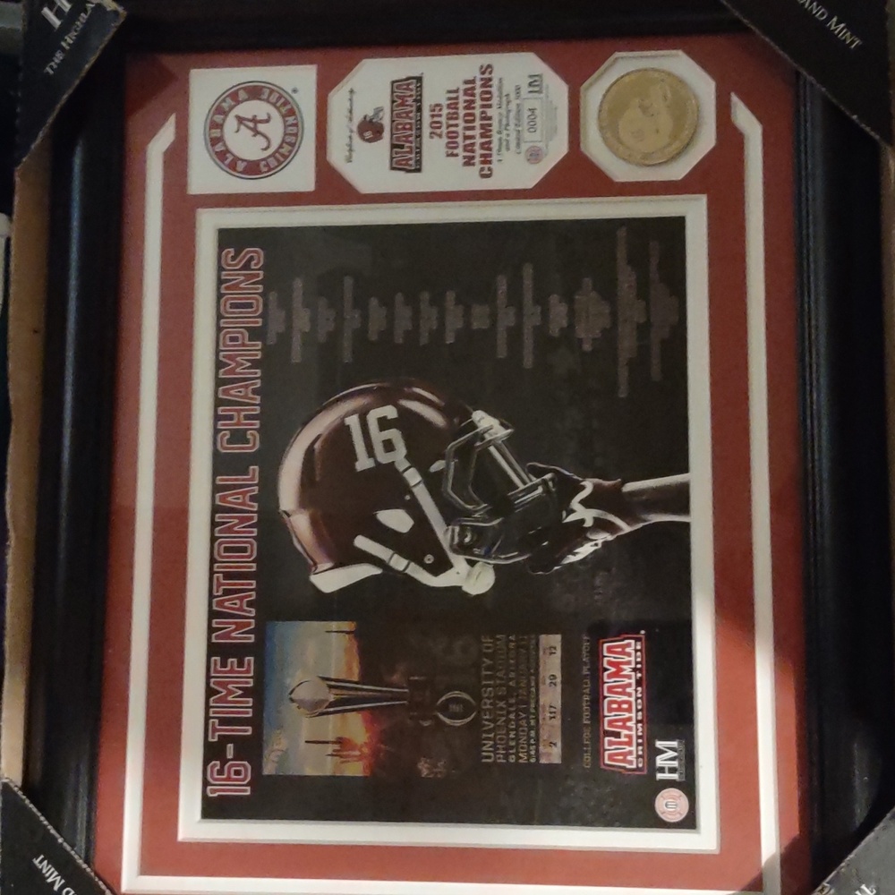 Alabama Crimson Tide 2015 National Champions Plaque
